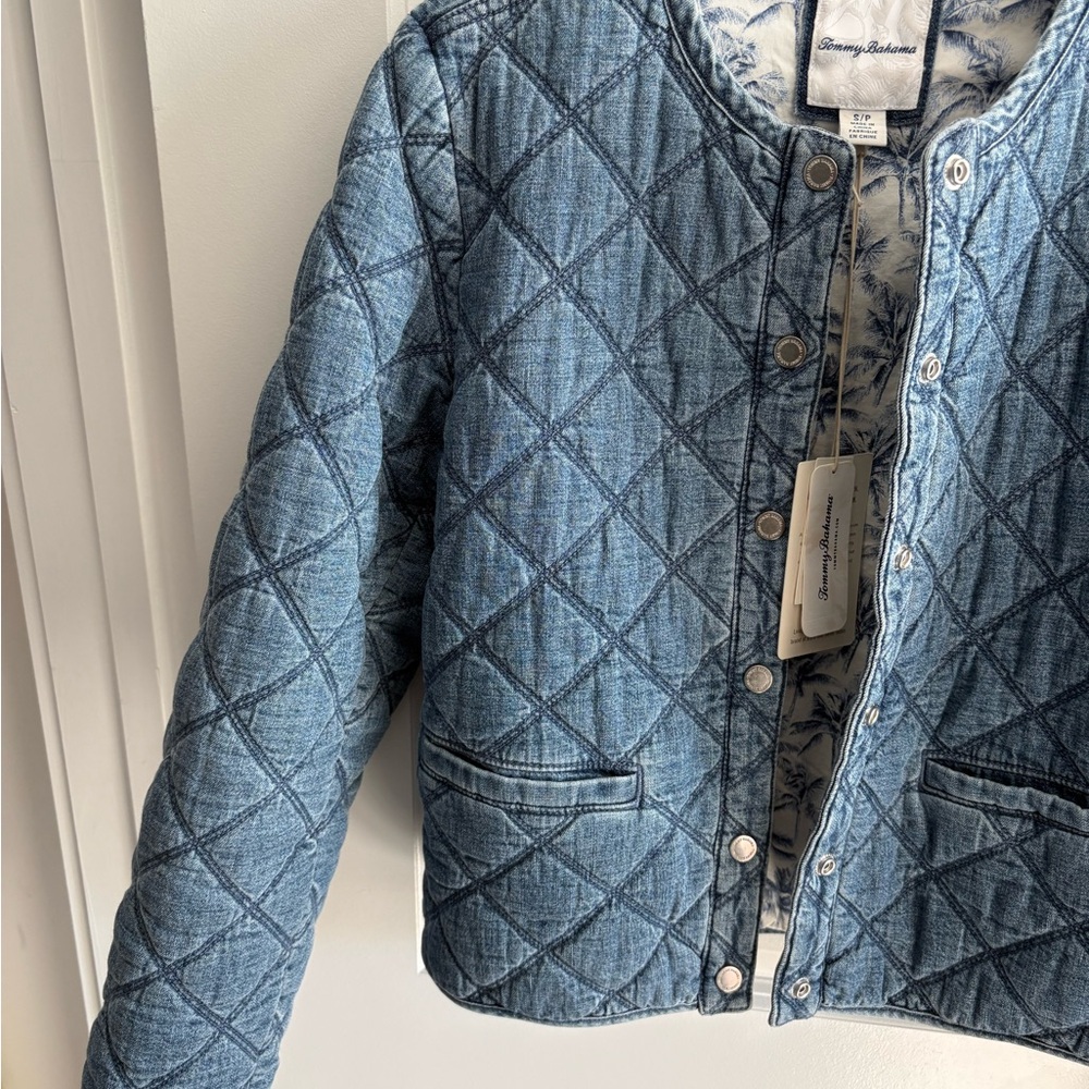 Tommy Bahama Blue Quilted Jacket - Picture 5 of 9